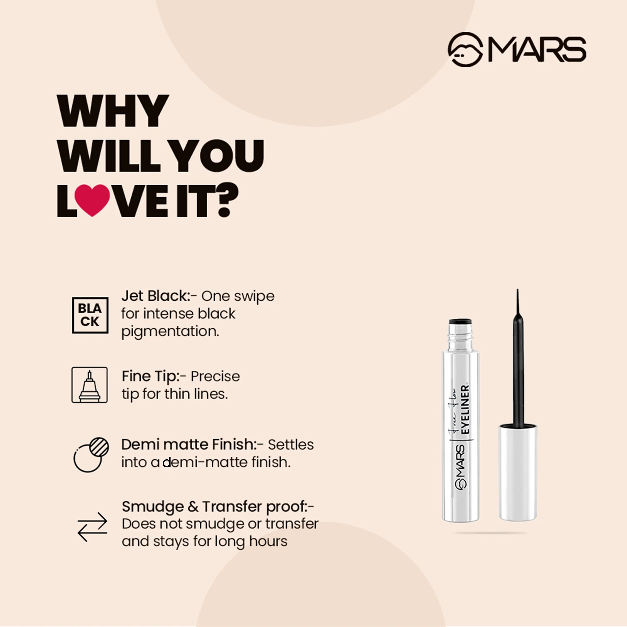Black Liquid Eyeliner | Free Flow Eyeliner - Image 3