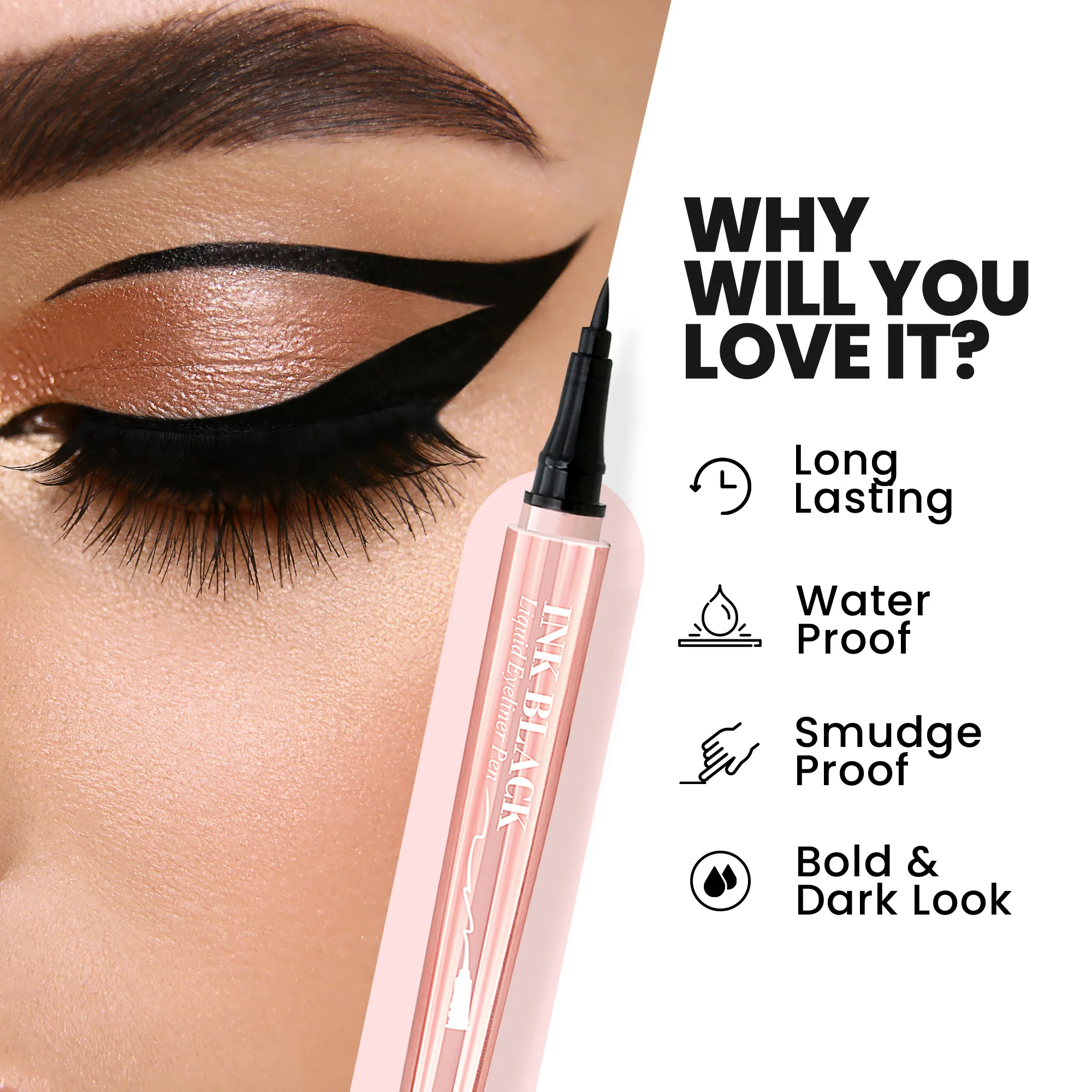 Sketch Pen Eyeliner | Ink Black Eyeliner - Image 3