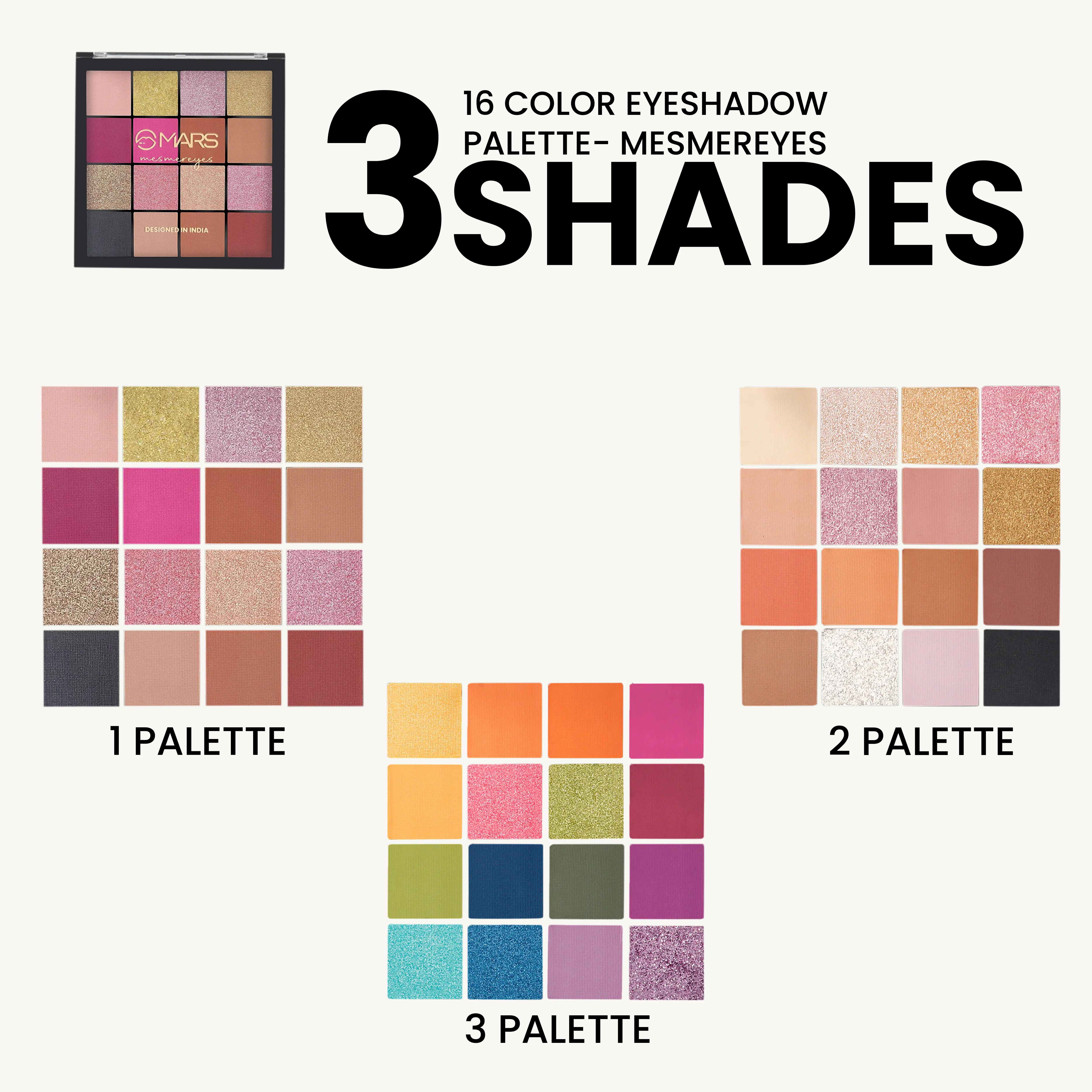 16 Color Eyeshadow Palette- Mesmereyes - Image 8