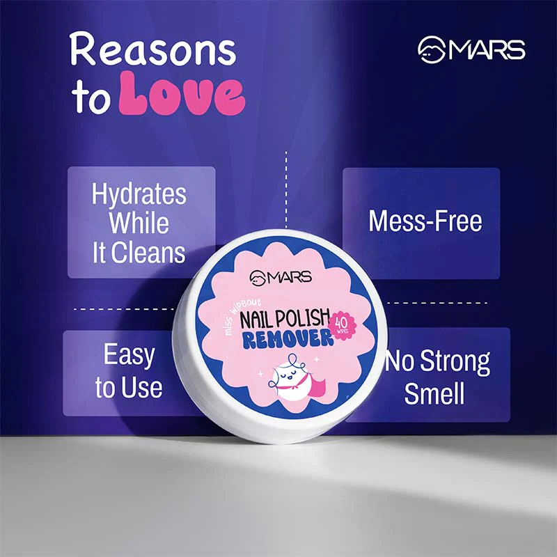 Miss Wipe out| Acetone-Free Nail Polish Remover Wipes - Image 3